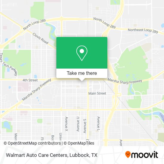 Mapa de Walmart Auto Care Centers