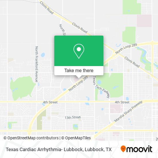 Mapa de Texas Cardiac Arrhythmia- Lubbock