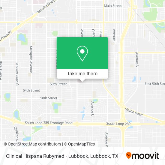 Clinical Hispana Rubymed - Lubbock map