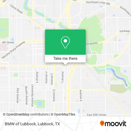BMW of Lubbock map