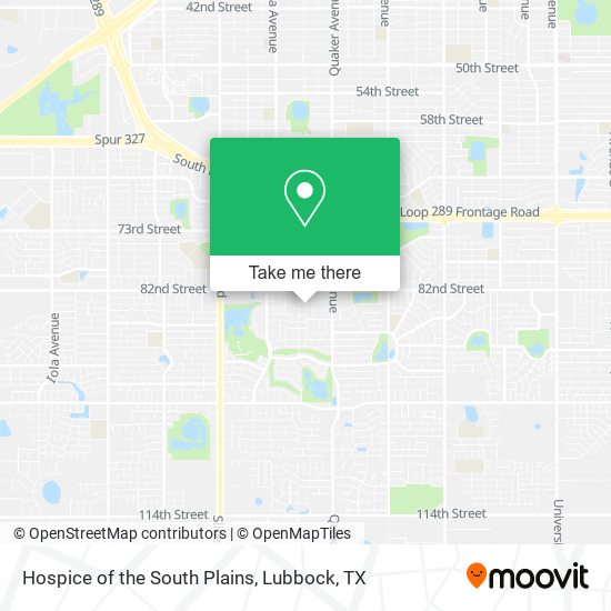 Hospice of the South Plains map