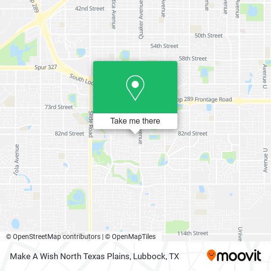 Mapa de Make A Wish North Texas Plains