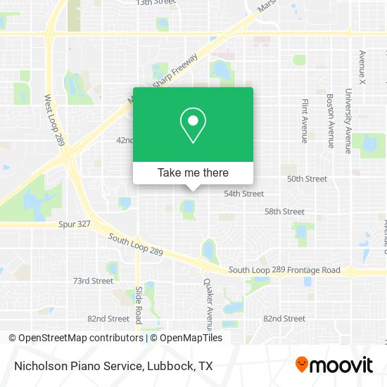 Nicholson Piano Service map