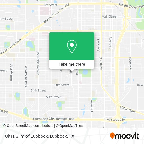 Mapa de Ultra Slim of Lubbock