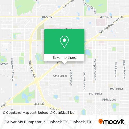 Deliver My Dumpster in Lubbock TX map