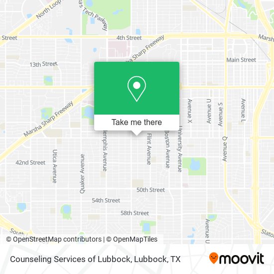 Mapa de Counseling Services of Lubbock