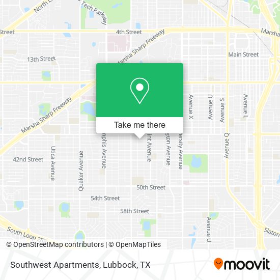 Mapa de Southwest Apartments