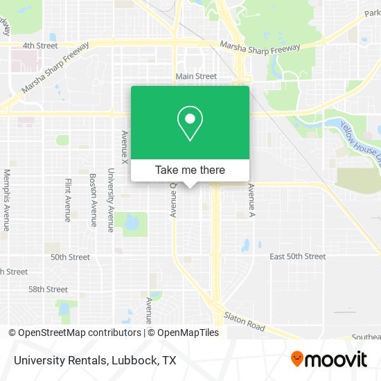 University Rentals map