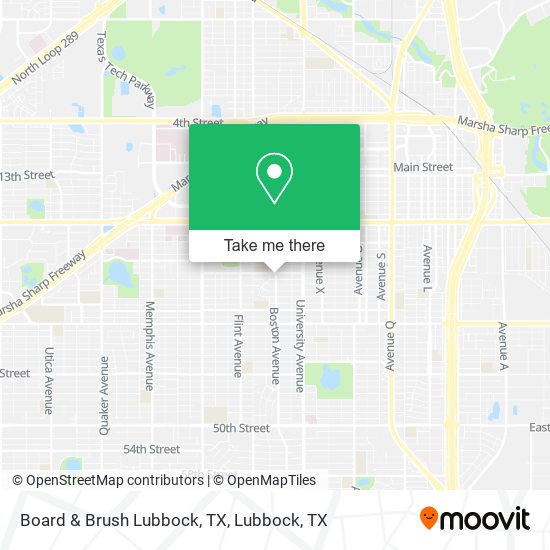 Mapa de Board & Brush Lubbock, TX