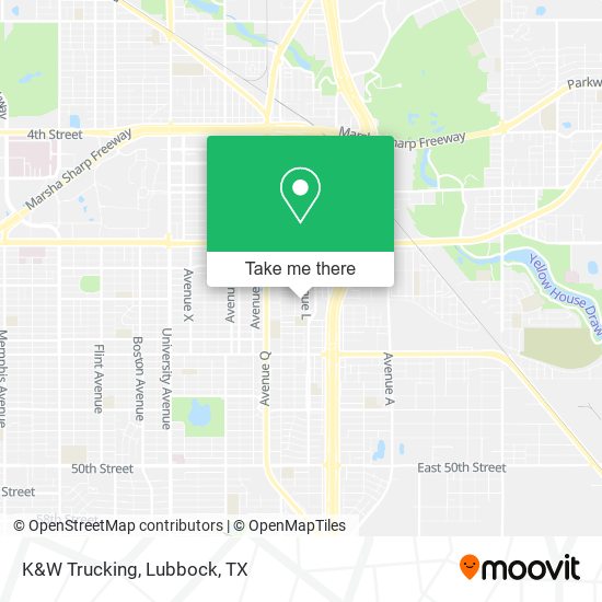 Mapa de K&W Trucking