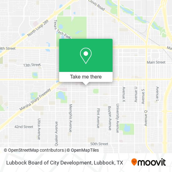 Lubbock Board of City Development map