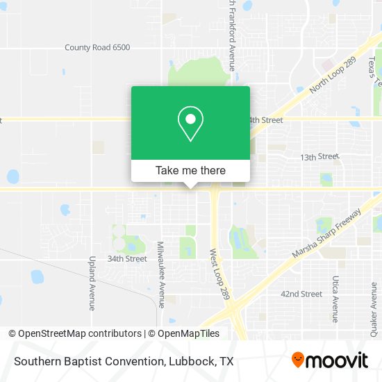 Mapa de Southern Baptist Convention