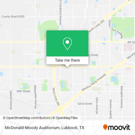 McDonald-Moody Auditorium map