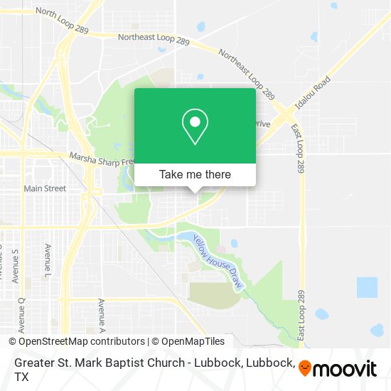 Mapa de Greater St. Mark Baptist Church - Lubbock
