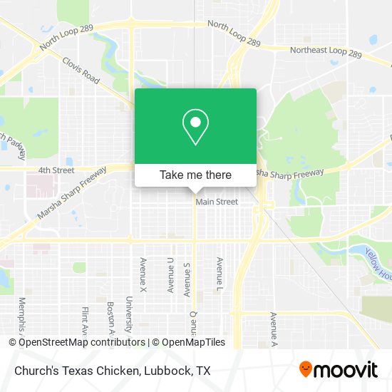 Mapa de Church's Texas Chicken