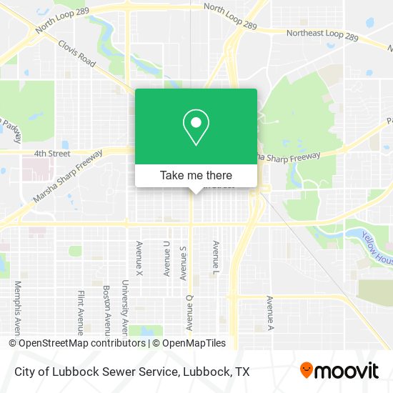 Mapa de City of Lubbock Sewer Service