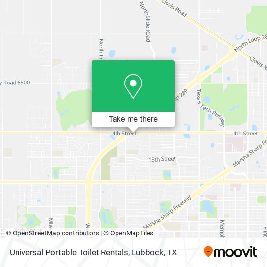 Mapa de Universal Portable Toilet Rentals