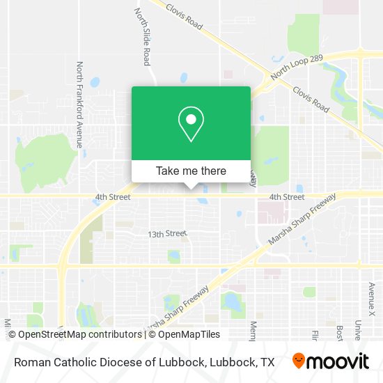Roman Catholic Diocese of Lubbock map