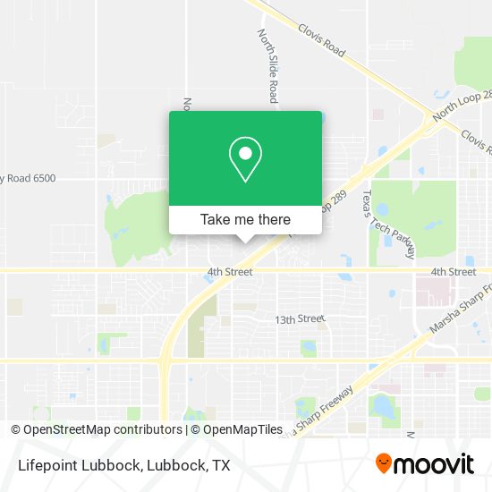 Lifepoint Lubbock map