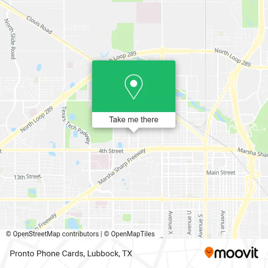 Pronto Phone Cards map