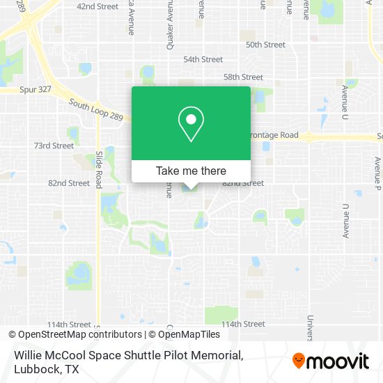 Willie McCool Space Shuttle Pilot Memorial map