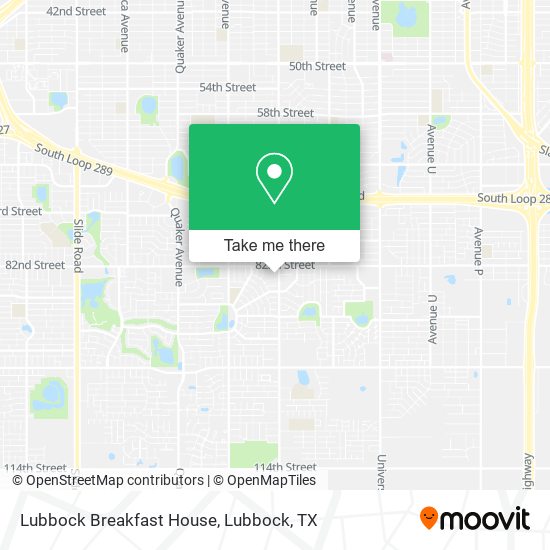 Lubbock Breakfast House map