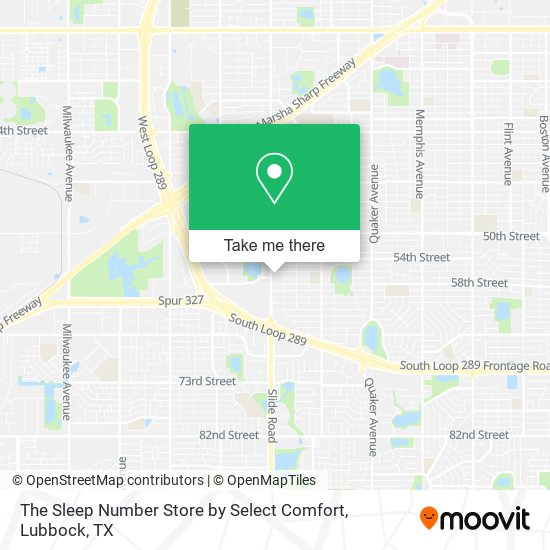 The Sleep Number Store by Select Comfort map