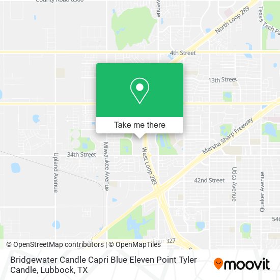 Mapa de Bridgewater Candle Capri Blue Eleven Point Tyler Candle