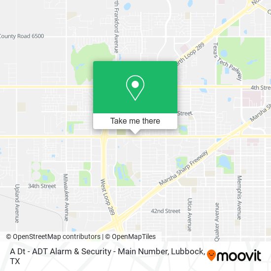 A Dt - ADT Alarm & Security - Main Number map