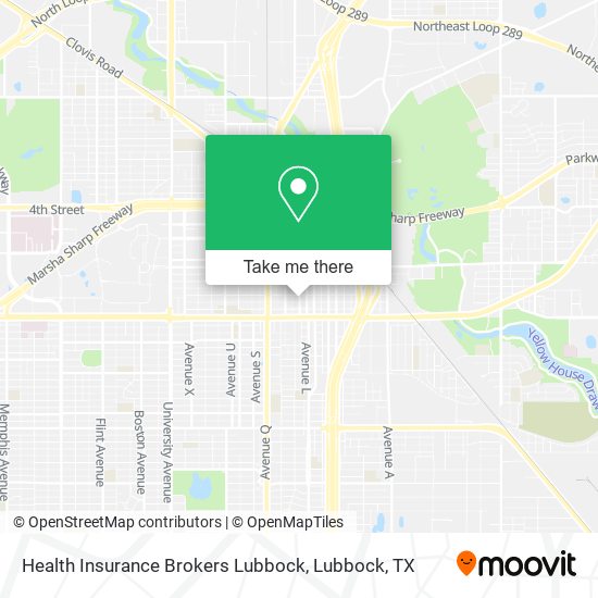 Health Insurance Brokers Lubbock map