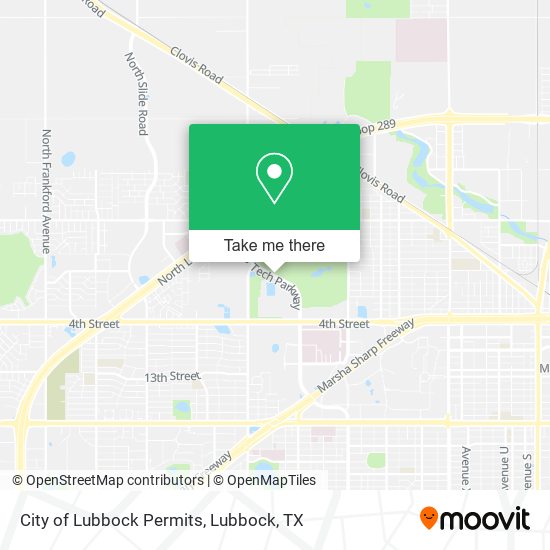 City of Lubbock Permits map