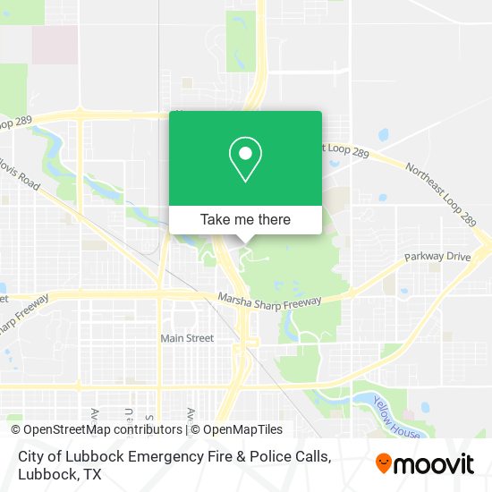 City of Lubbock Emergency Fire & Police Calls map