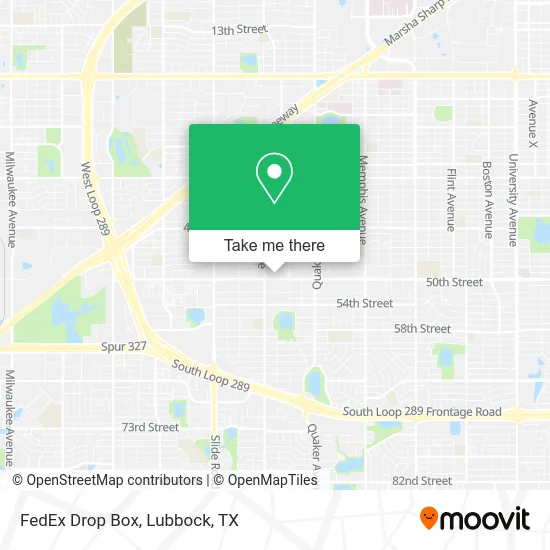 Mapa de FedEx Drop Box