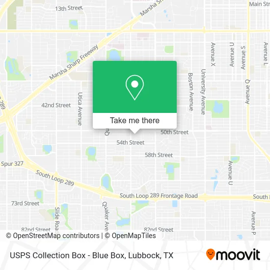 USPS Collection Box - Blue Box map