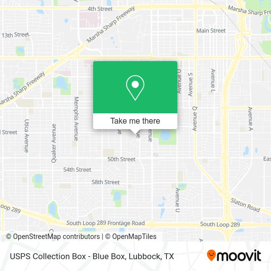 USPS Collection Box - Blue Box map