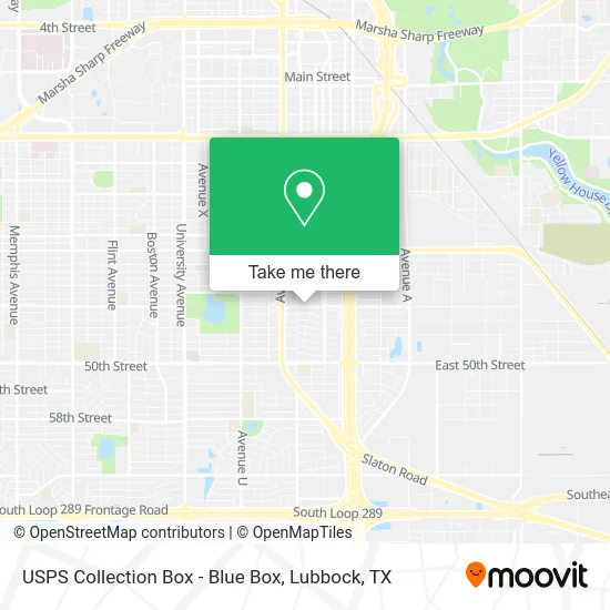 USPS Collection Box - Blue Box map