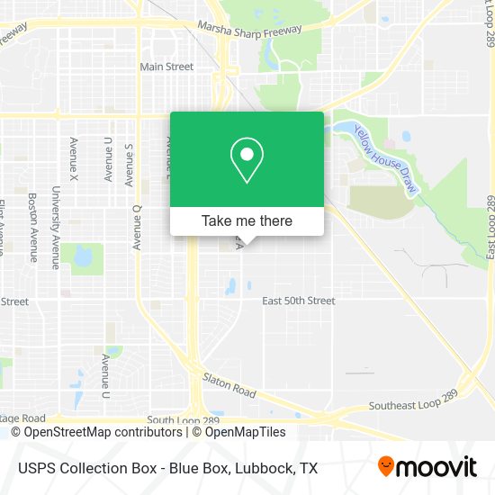 USPS Collection Box - Blue Box map