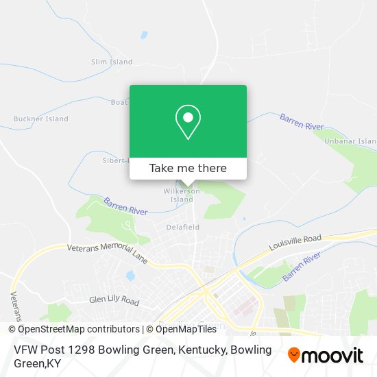 VFW Post 1298 Bowling Green, Kentucky map