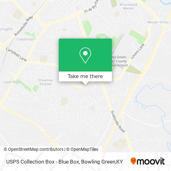 Mapa de USPS Collection Box - Blue Box