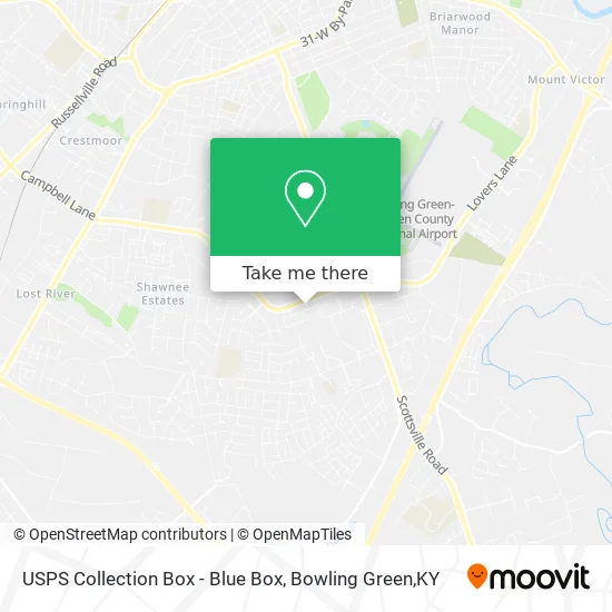 USPS Collection Box - Blue Box map