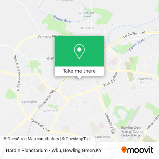 Mapa de Hardin Planetarium - Wku