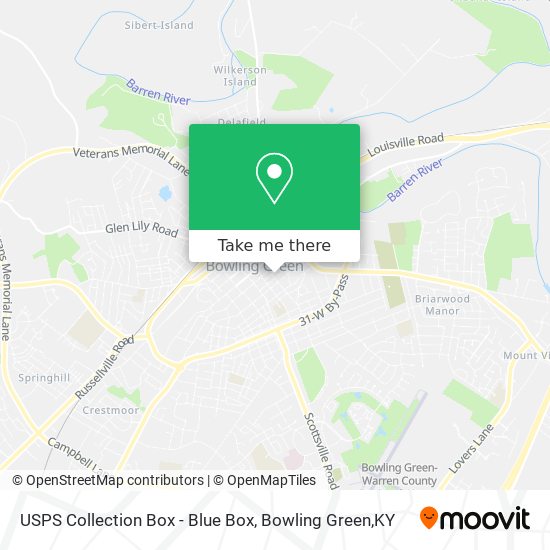 USPS Collection Box - Blue Box map