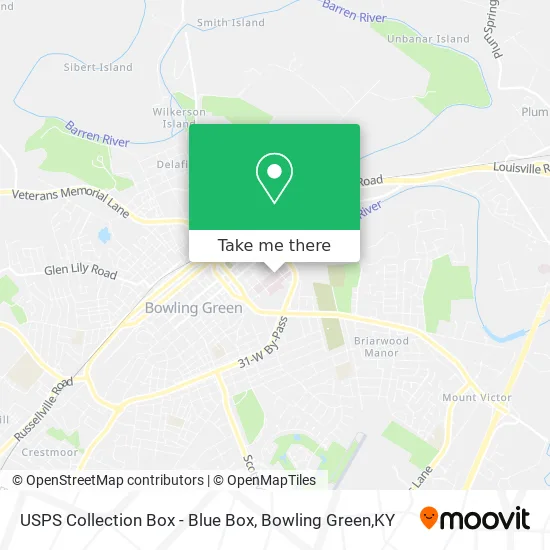 USPS Collection Box - Blue Box map