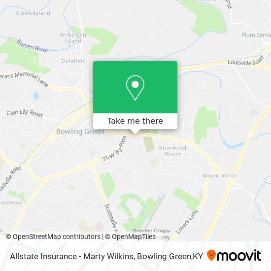 Allstate Insurance - Marty Wilkins map