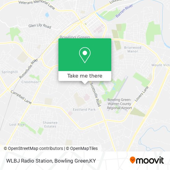 WLBJ Radio Station map