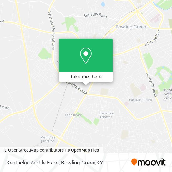 Kentucky Reptile Expo map