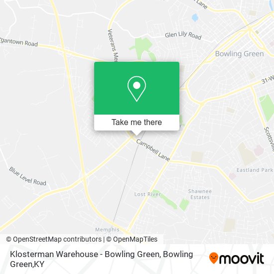 Klosterman Warehouse - Bowling Green map