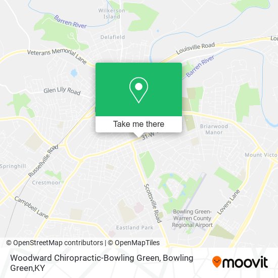 Woodward Chiropractic-Bowling Green map