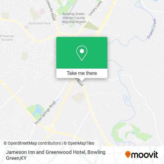 Jameson Inn and Greenwood Hotel map