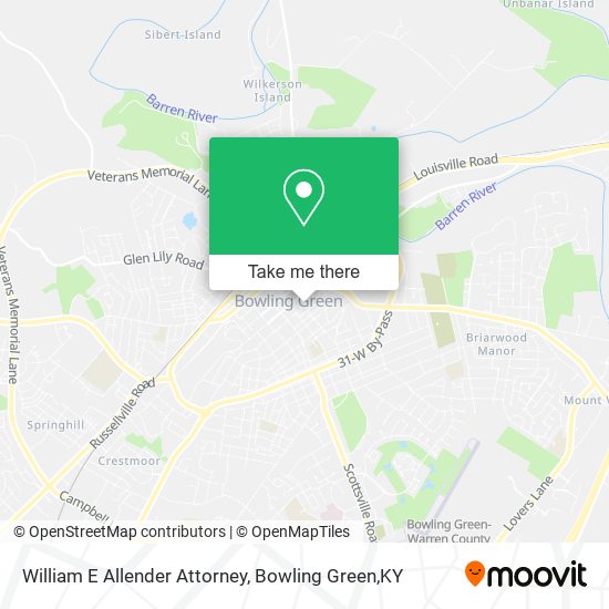 William E Allender Attorney map